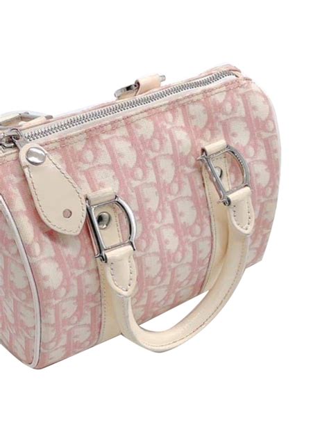 christian dior pink boston bag|christian dior pink canvas bag.